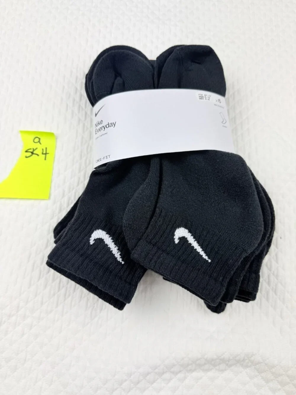 Nike 6 pairs Unisex Dri Fit Everyday Plus Cushioned Ankle Socks Mens M 6-8